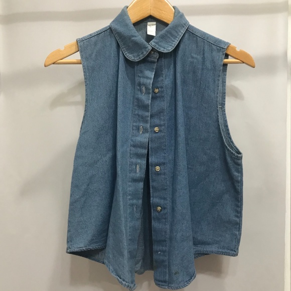 AA Denim Sleeveless Crop - Picture 3 of 4